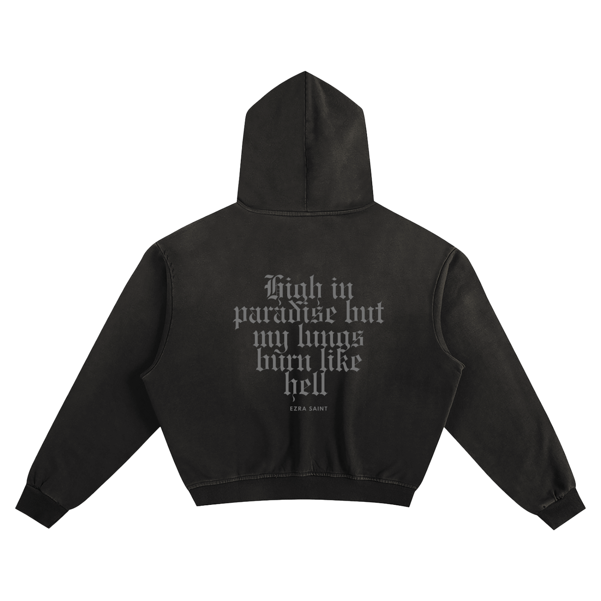 HIGH IN PARADISE BUT MY LUNGS BURN LIKE HELL HOODIE